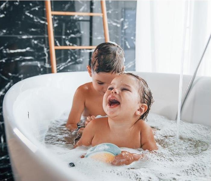 kids in a bathtub