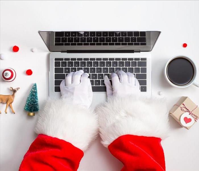 Santa typing